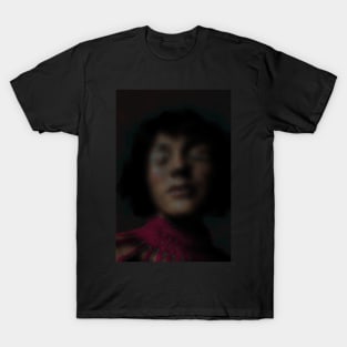 Portrait, digital collage and special processing. Woman with closed eyes. Mystic and beautiful.  Blur. T-Shirt